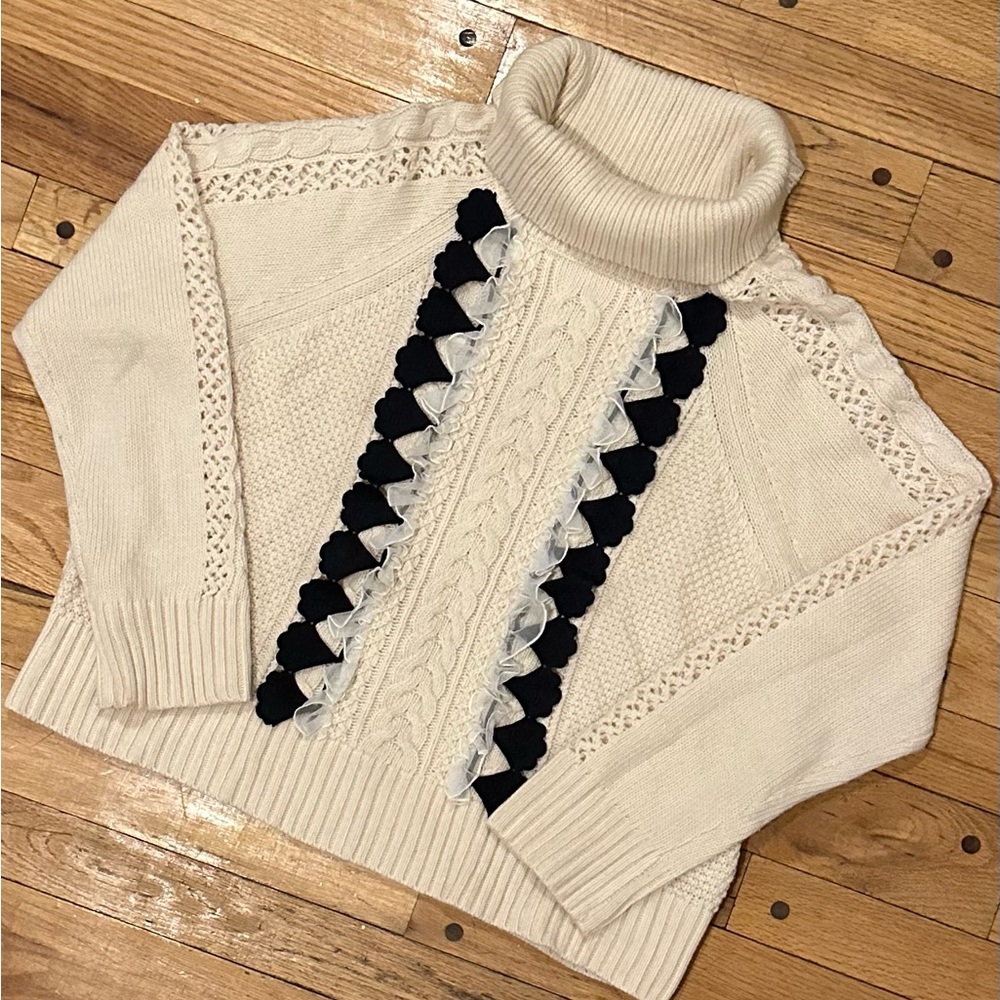 J Crew sweater with sweet embellishments.